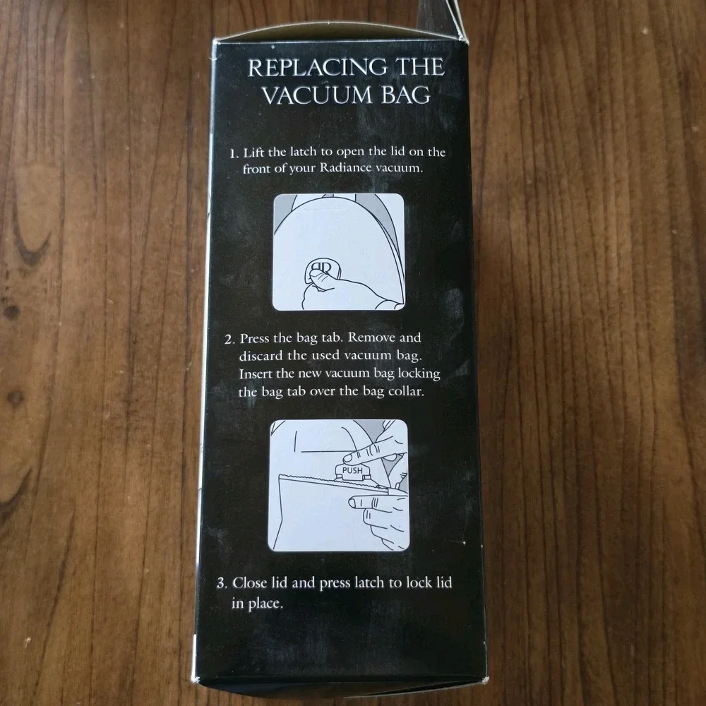 Riccar Radiance RADP & RAD HEPA Filtration Vacuum Bags Type 3‎ Pack Open Box
